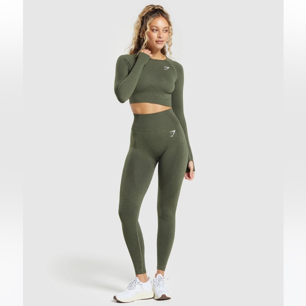 GYMSHARK VITAL SEAMLESS 2.0 LEGGINGS Color Green - Size M